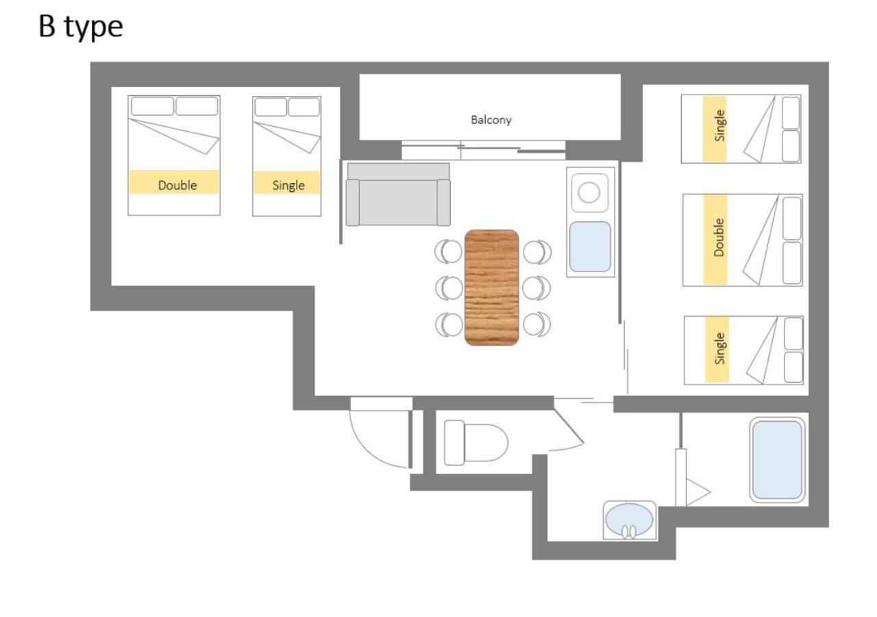 แกรนด์ เบส ฮากาตะ ฮารุโยชิ Aparthotel ฟูกุโอกะ ภายนอก รูปภาพ